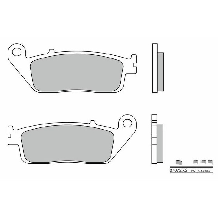 BREMBO Robogó Szintermetál Fékbetétek - 07075XS MBHR_1035765