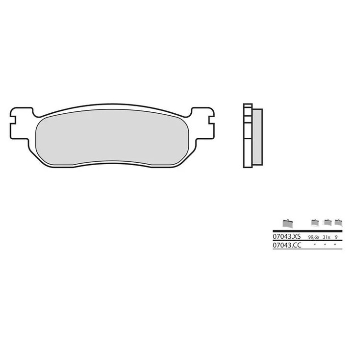 BREMBO robogó szinterelt fémbetétek - 07043XS MBHR_1035740
