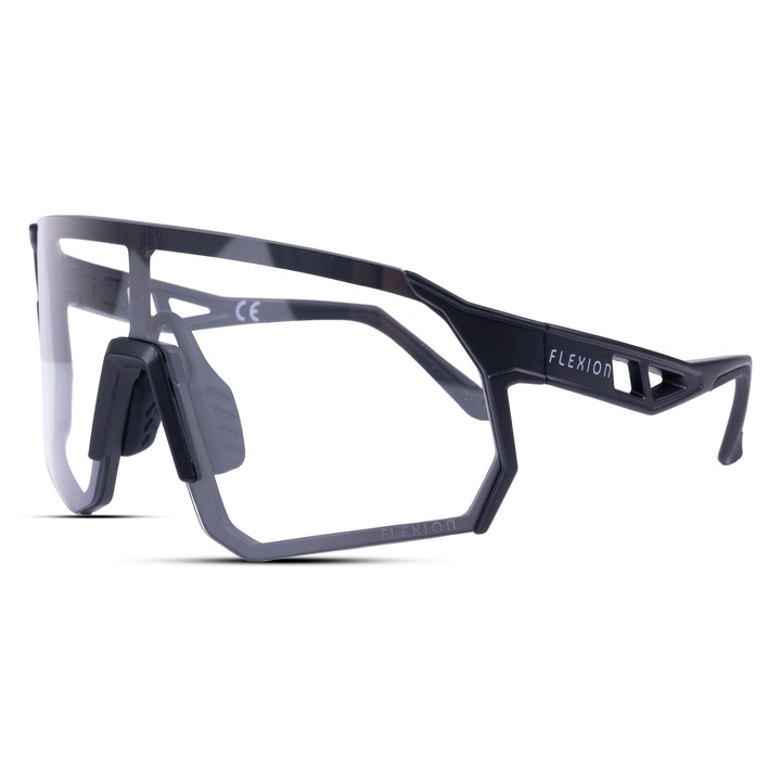 Ochelari Flexion Aero fotocromatici pentru alergare si ciclism, UV400, 140x65mm, set complet cu husa si pouch