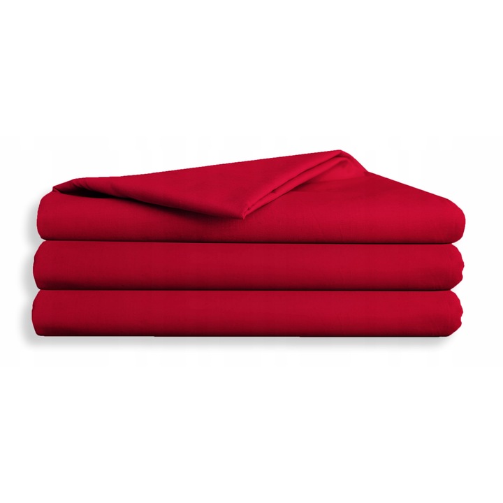 Cearsaf Bumbac 160x200 cm, Rosu, Produs Romanesc
