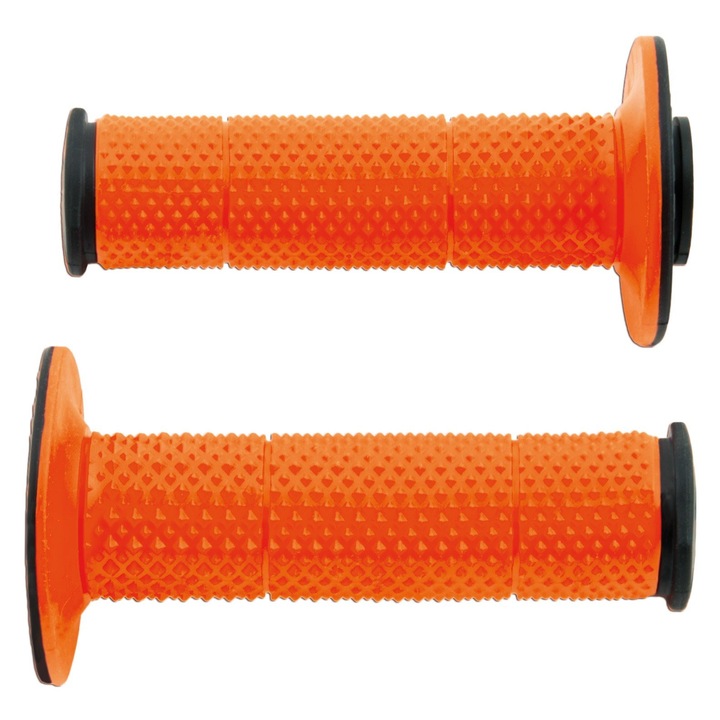 Mansoane bicicleta Rtech FULL DIAMOND, negru/portocaliu, extra moale, set