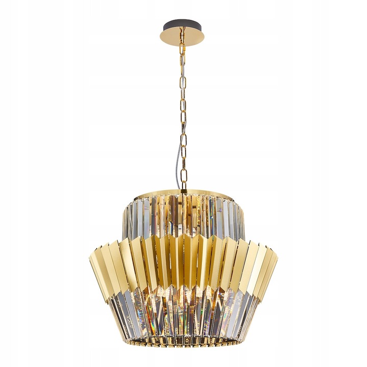 Lustra Cristal MILAGRO DONNA GOLD, 12xE14, auriu satinat, 55cm