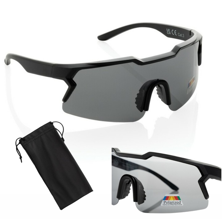Поляризирани слънчеви очила PolarZone UV400, унисекс, UVA/UVB защита, комплект с калъф
