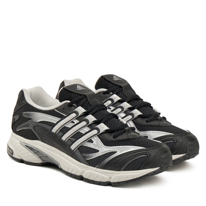 Pantofi sport barbati adidas Temper Run 2.0, Cblack/Greone/Grefiv, material textil, 44 2/3 EU