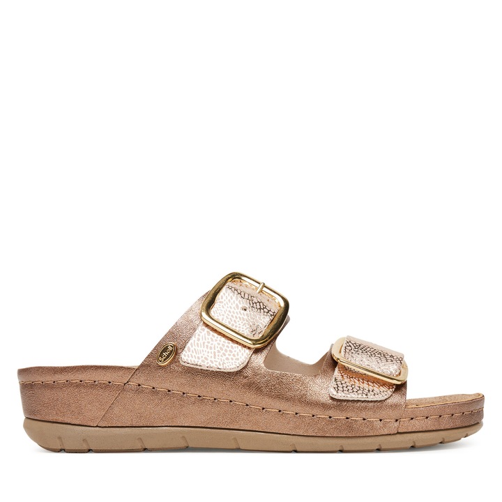 Papuci dama, Scholl, Rose Gold 1853, piele ecologica, 36 EU