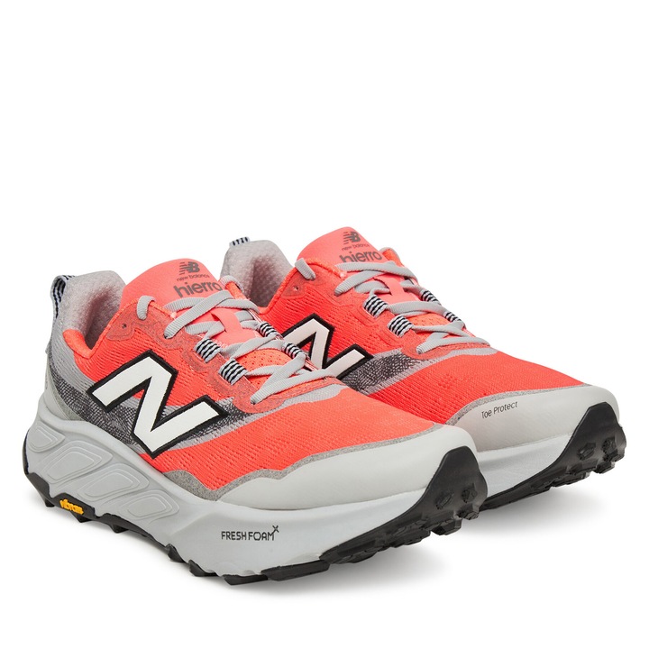 Pantofi sport barbati New Balance, Hierro, gri-portocaliu, textil