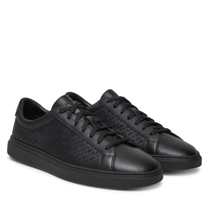Tenisi BOSS Kieran piele naturala, Negru