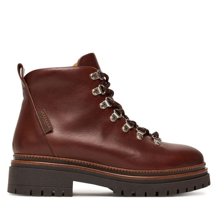 Női csizma Weekend Max Mara Cuoio Alain, természetes bőr, bordó