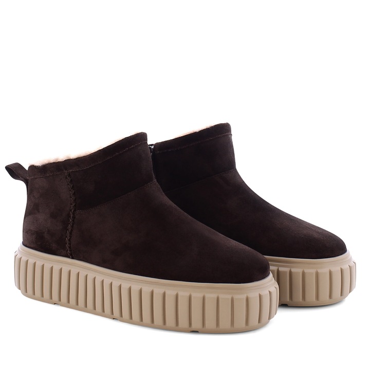 Saboti de zapada Kennel Schmenger, piele naturala, maro