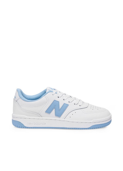 Tenisi dama, New Balance, piele naturala, alb/albastru, Alb/Albastru