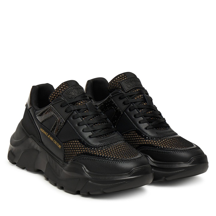 Дамски кецове, Versace Jeans Couture 79VA3SC4 ZSC79 899, екологична кожа, черен