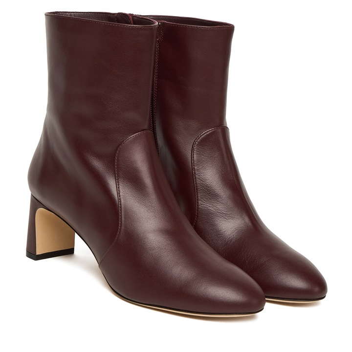 Botine dama SL542, Stuart Weitzman, Piele naturala, Maro