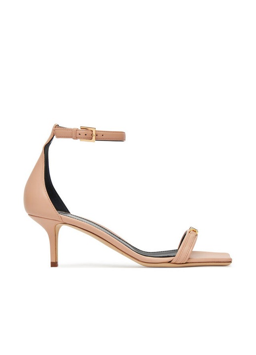 Női szandál, Elisabetta Franchi, természetes bőr, bézs