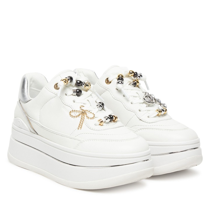 Tenisi dama Michael Michael Kors, 43F5HYFS2L, piele naturala, alb, 38 EU