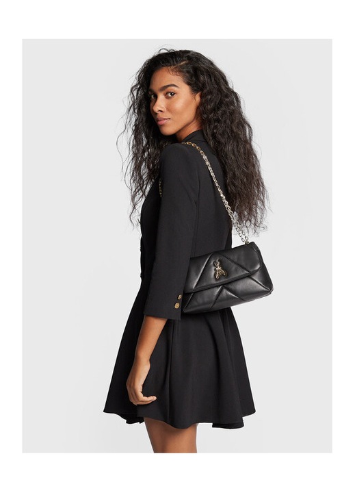 Női táska Patrizia Pepe, Nero modell, természetes bőr, 30x45cm