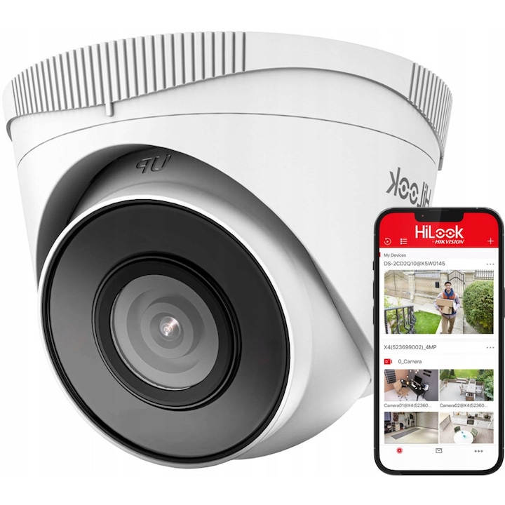 Външна камера за наблюдение Hikvision HiLook IPC-T250H 5MP, 2.8mm, IR 30m, IP67