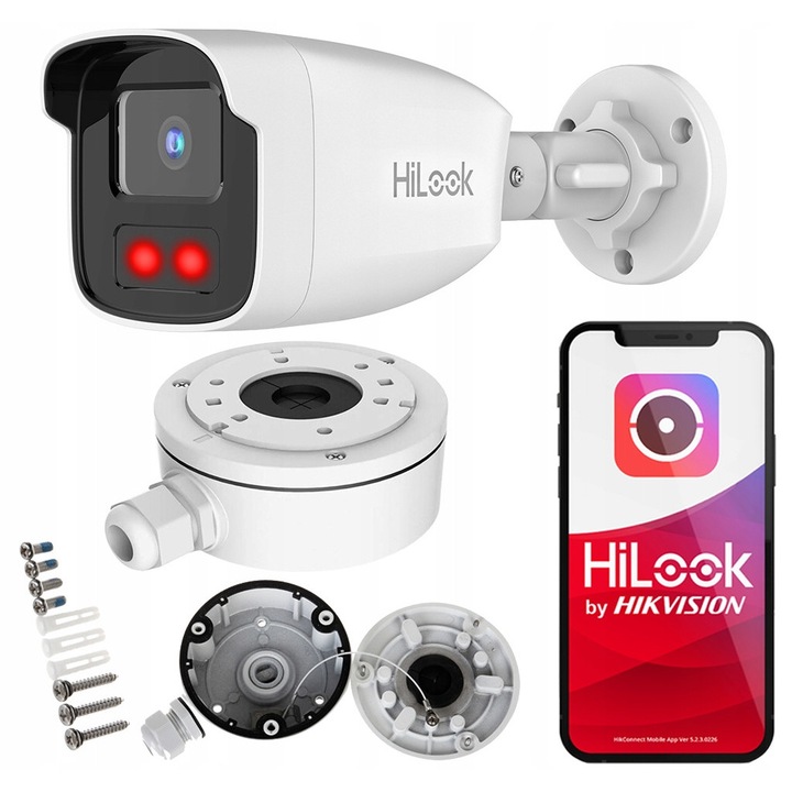 Camera de supraveghere IP HiLook 4MPx, IR 50m, IP67, PoE
