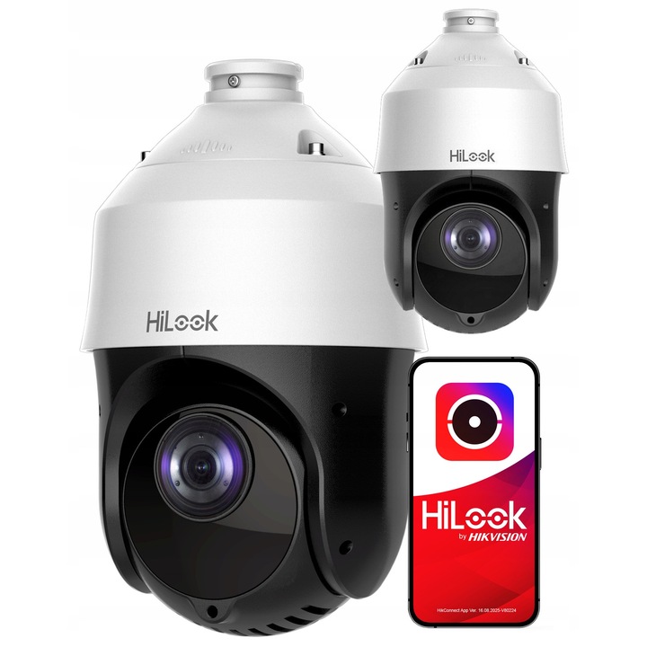 Камера за наблюдение HiLook PTZ, FullHD, 15x оптично увеличение, IR 100m, външна