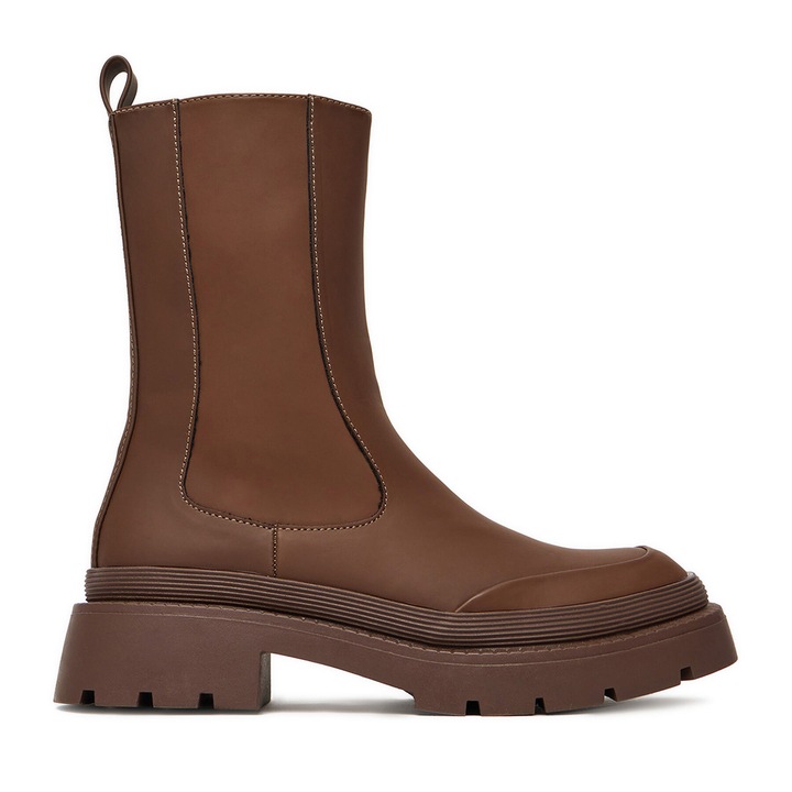 Botine dama 13096-10, DeeZee, Textil, Maro