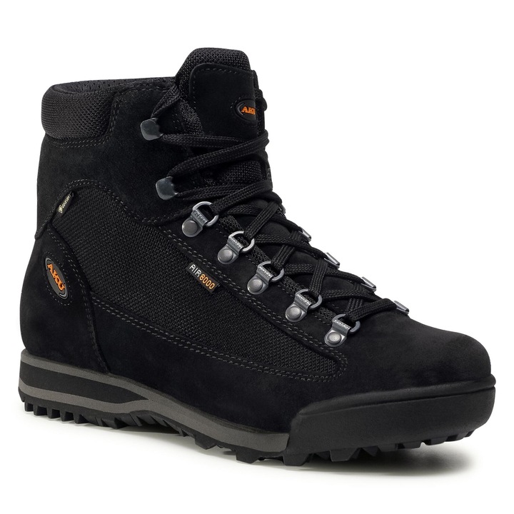 Férfi sportbakancs Aku Black/Black 448 Slope Micro Gtx GORE, természetes bőr, fekete