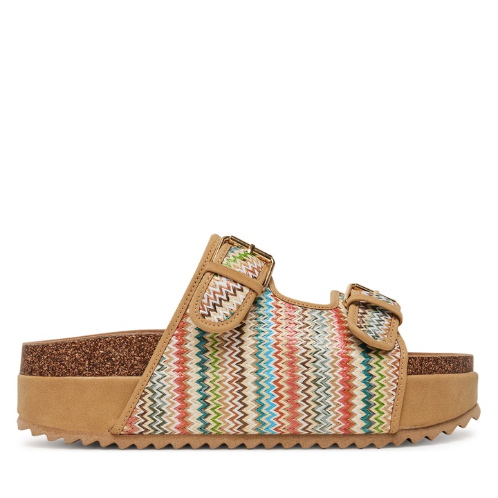 Papuci femeie DeeZee, model LB-P1742, bej