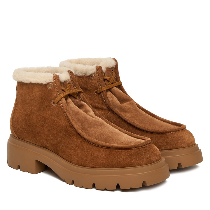 Дамски ботуши Stuart Weitzman, естествена кожа, кафяви, Кафяв