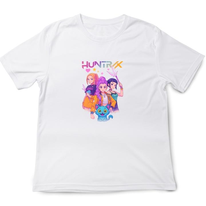 Tricou copii K Pop Demon Huntrix, alb, colectie noua, Fehér
