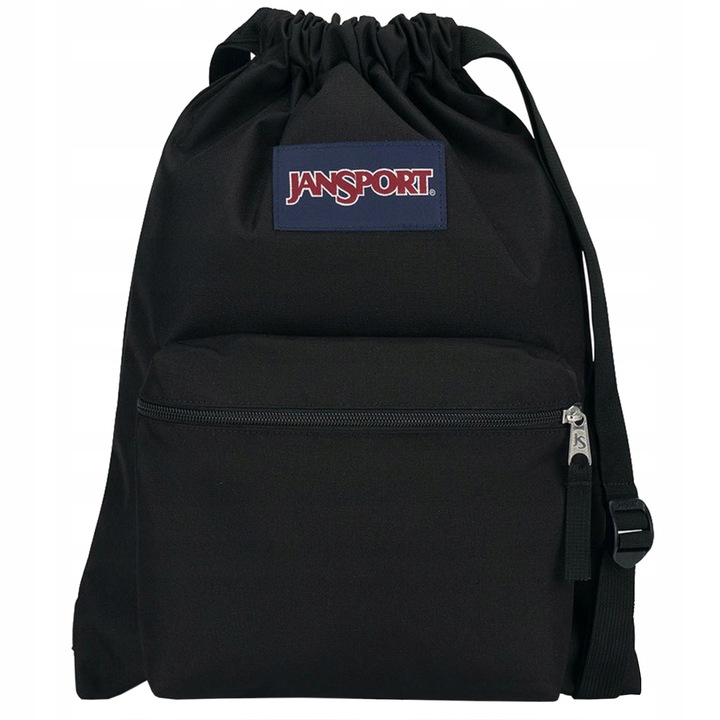 Geantă Jansport Drawsack, unisex, 14L, neagră, 45x33, 5x7cm