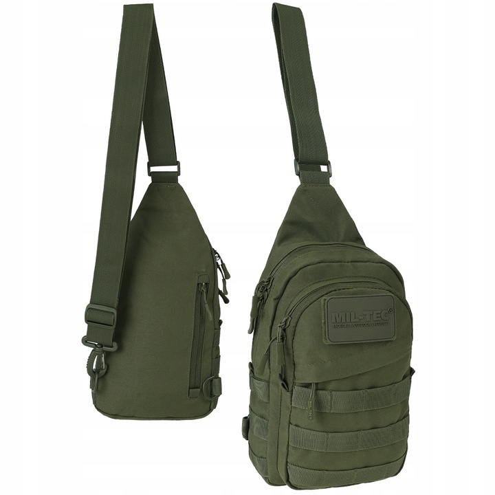Geantă tactică, MIL-TEC, Crossbody Bag, poliester 700D, verde, 30x18x11cm