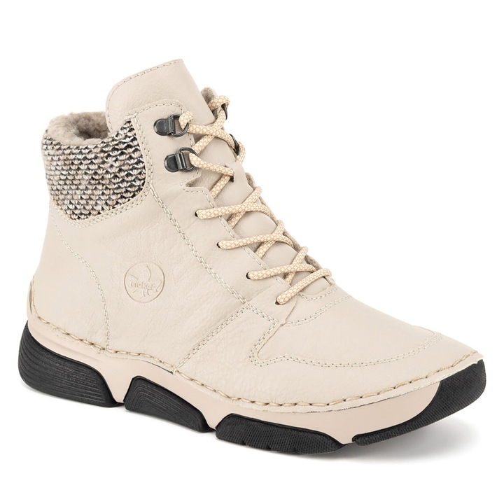 Botine dama 45955-60, Rieker, Textil, Bej, 42 EU