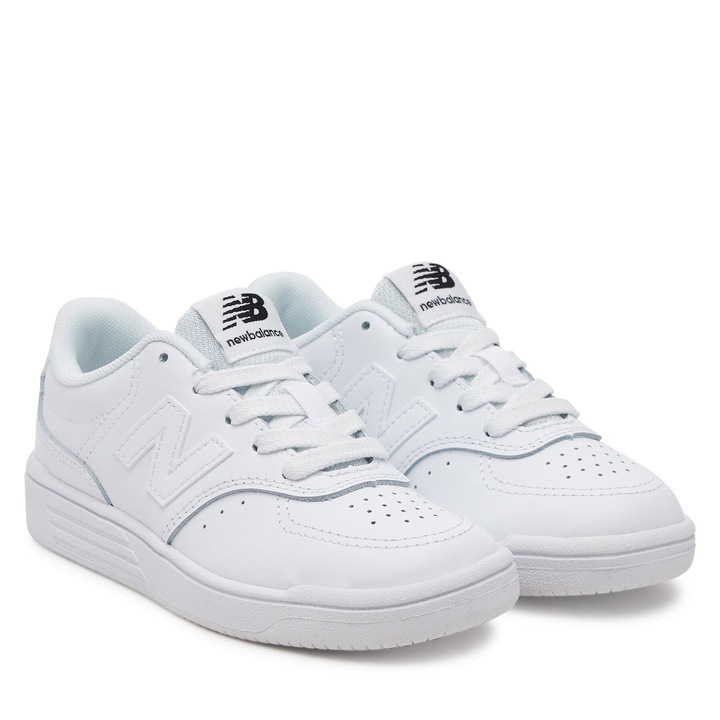 Tenisi copii, New Balance, unisex, piele naturala, alb