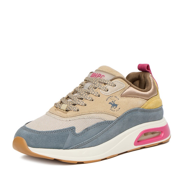 Pantofi sport dama, Beverly Hills Polo Club EO-L240061, piele naturala, multicolor