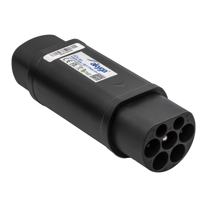 Adaptor Tesla / GB/T pentru incarcarea masinilor electrice AK-SC-E22 masculin – masculin 1-faza 32A