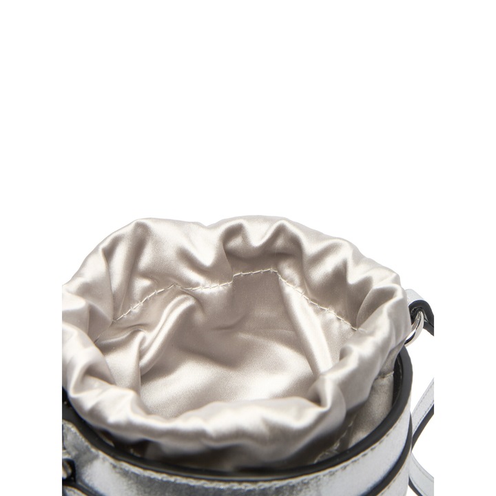 Дамска чанта Pinko ZZFN Nickel Lucido мини тип кошница, розова, с дръжки