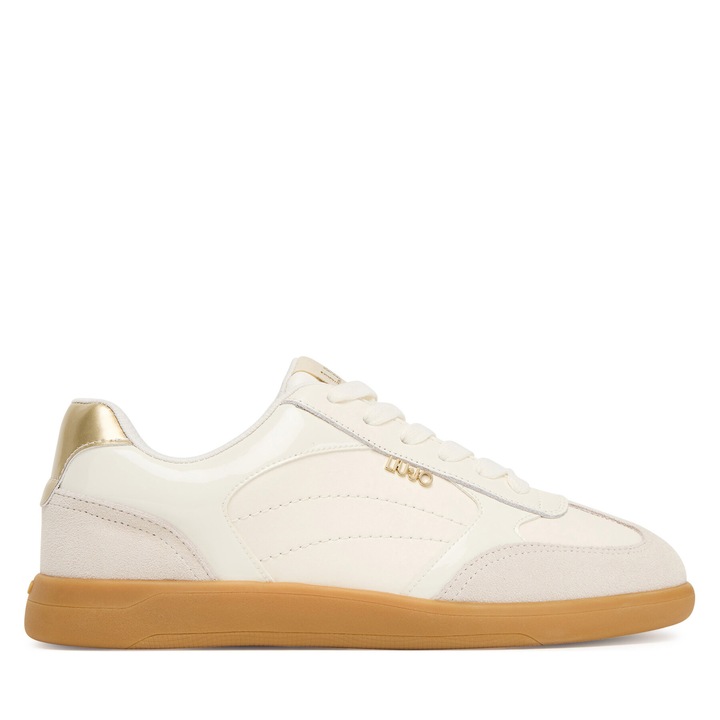 Női tornacipő, Liu Jo, természetes bőr, bézs/arany, 35 EU