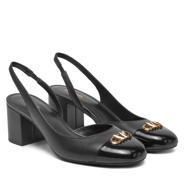 Sandale dama, Michael Kors, Negru, piele naturala, toc