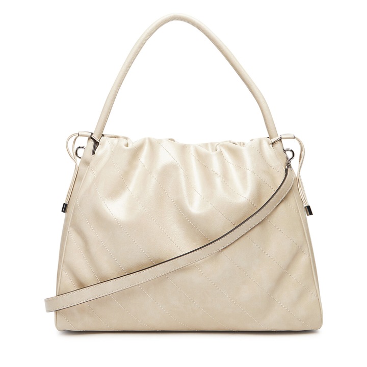 Дамска чанта Guess Amys, екологична, бежова