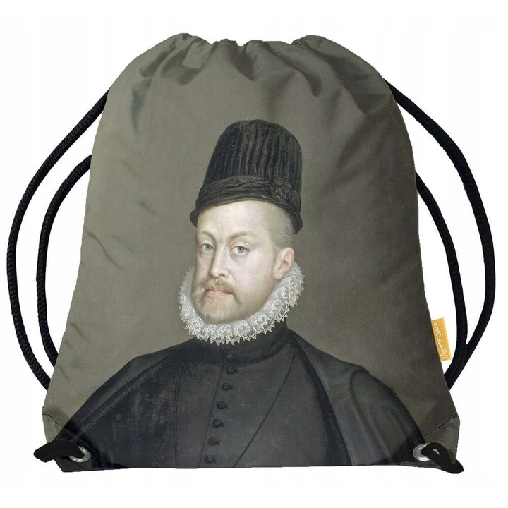 Sac Portret Filip al II-lea, Szyjemy sztukę, imprimeu, standard 44x35cm, mic 35x28.5cm