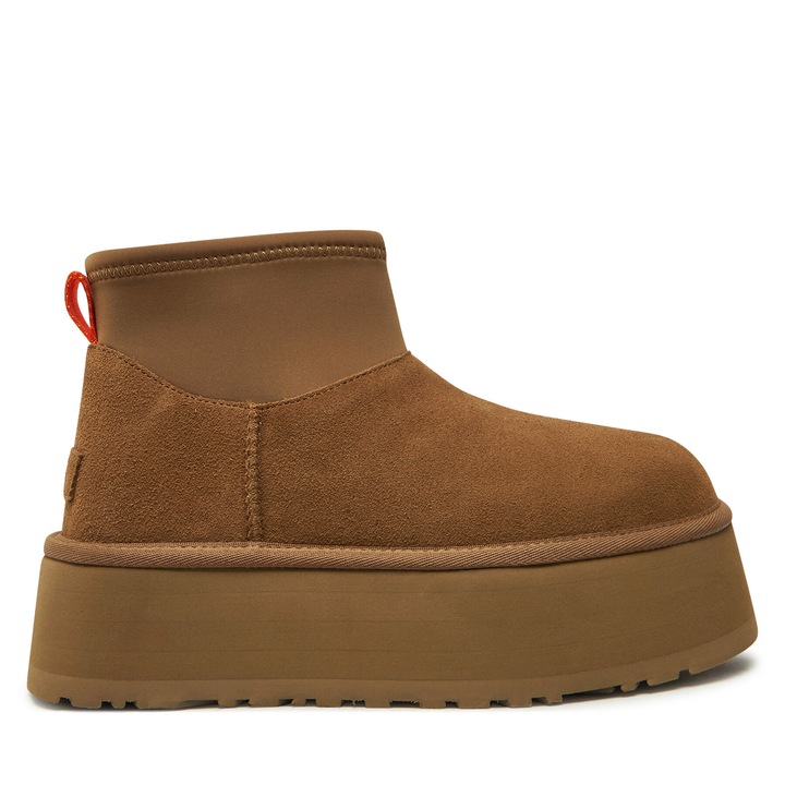 Női UGG csizma, barna, természetes bőr, Classic Mini, 42 EU