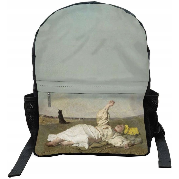 Rucsac școlar personalizabil Szyjemy sztukę, arta Jozef Chelmonski, impermeabil, multicolor, mare (45x32x11 cm)