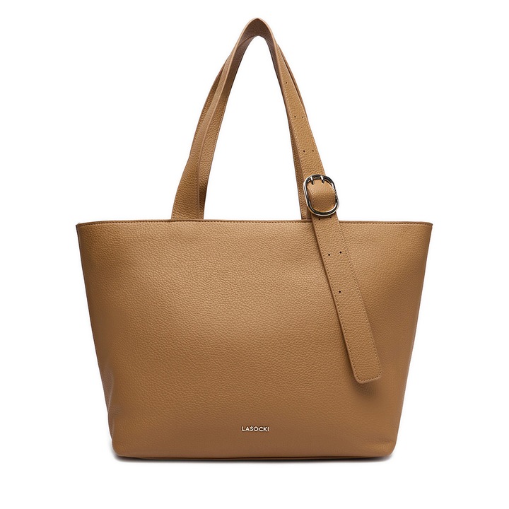 Lasocki női táska, bézs, textil anyag, C-LSK-L-012-08 modell