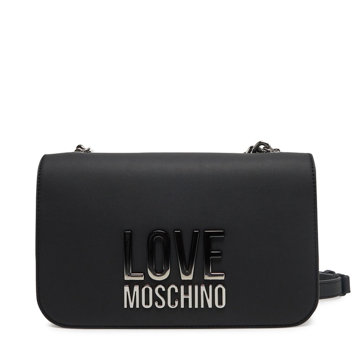 Дамска чанта Love Moschino, екологична кожа, черна, модел JC4254PP0MKD000B