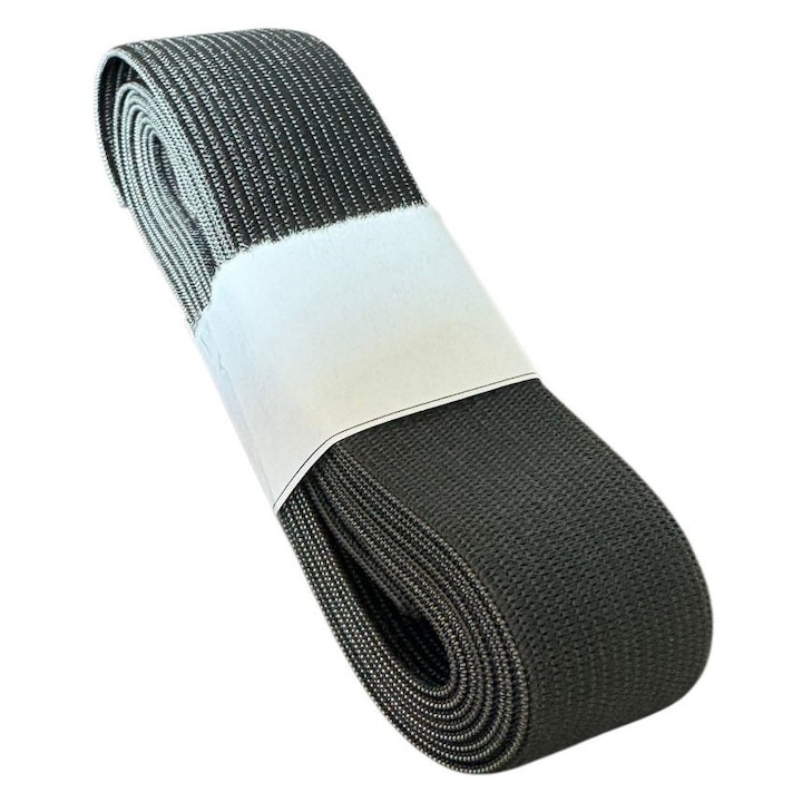 Elastic jartea plat, lat 30 mm, negru, vanzare la multiplu de 2 metri