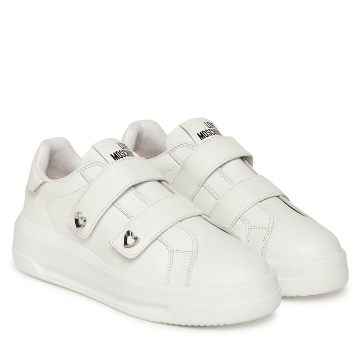 Női tornacipő Love Moschino JA15325G0NIA610B, fehér, természetes bőr