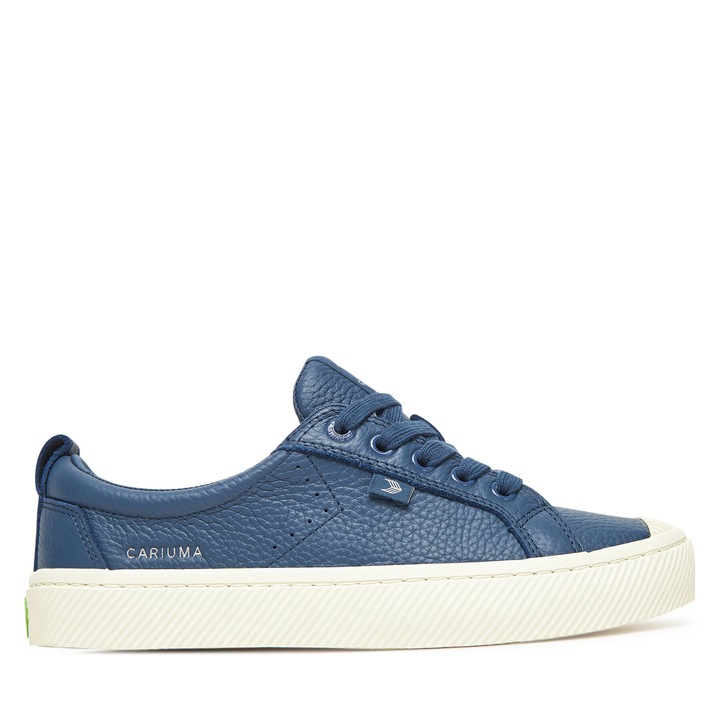 Cariuma férfi tornacipő, természetes bőr, kék, minimalista stílus