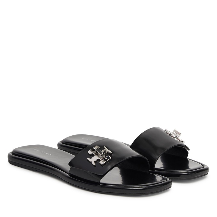 Slapi dama, Tory Burch, piele naturala, Negru, 38