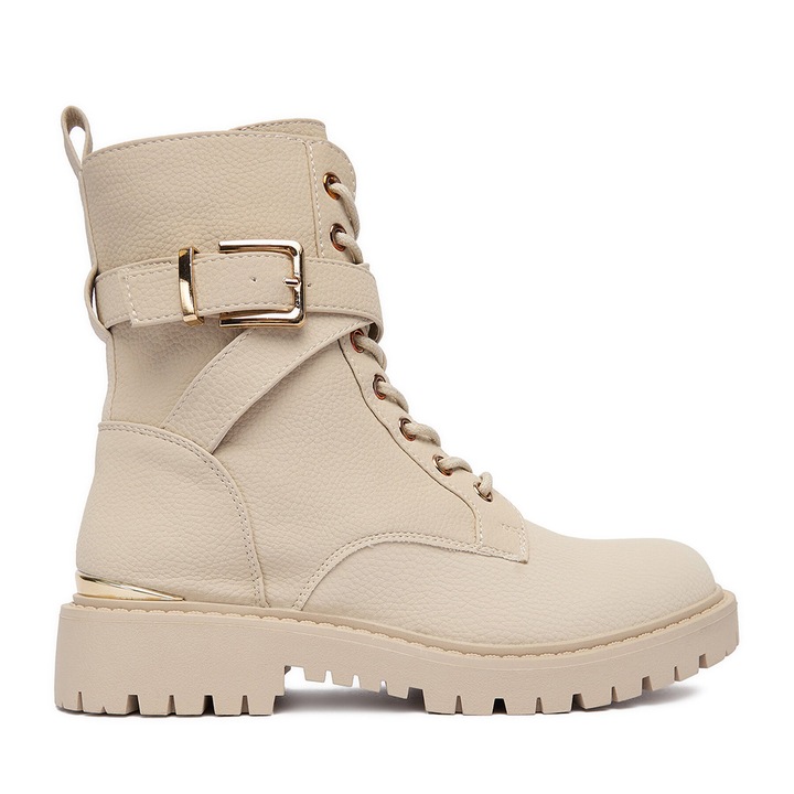 Ghete dama 58022-1A, DeeZee, Textil, Bej