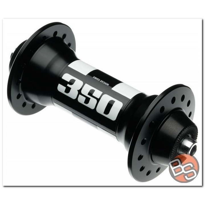 Butuc roata bicicleta DT Swiss 350, negru, 20 gauri, 100mm x 5mm