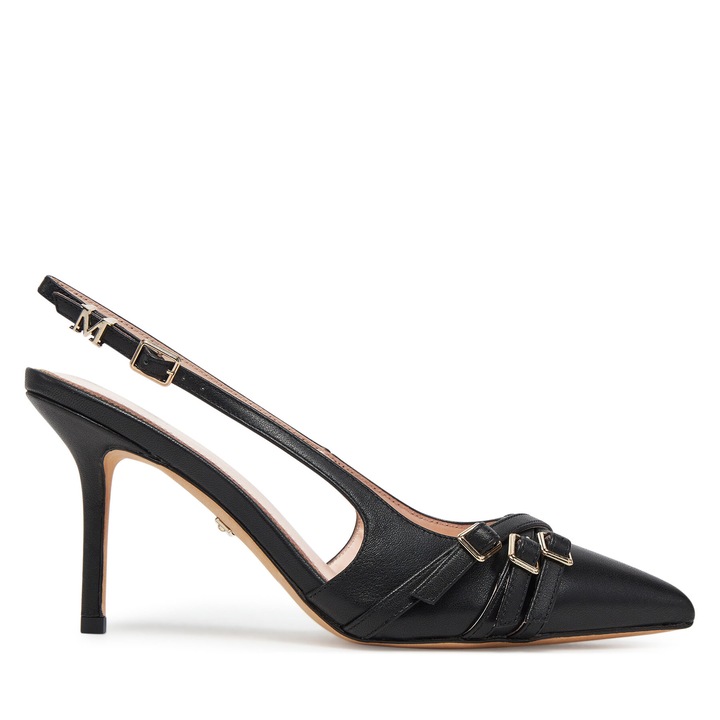 Дамски сандали, GUESS BY MARCIANO, токчета, естествена кожа, черен