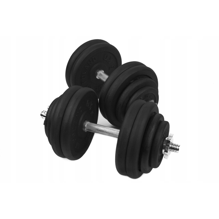 Set haltere zeliwne 2x30kg SPORT BLAST, metal, 60kg total, 40cm, 28,5mm